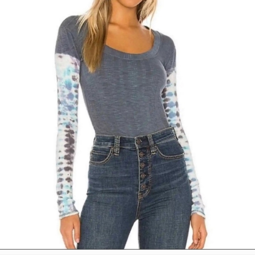 Free People Big Sur Tee in black combo